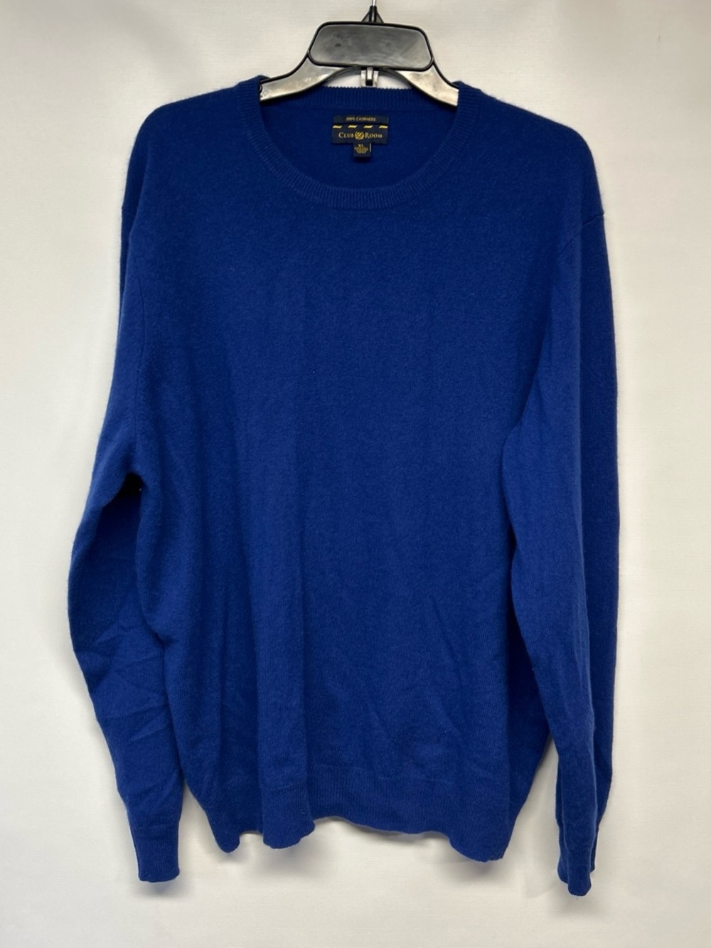 Club Room Men's Cashmere Deep Blue Crewneck Sweater